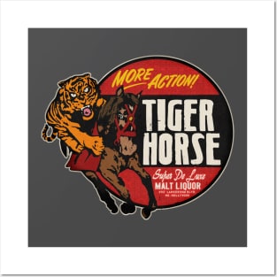 Vintage Tiger Horse California Malt Liquor Posters and Art